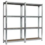 Étagère 4 plateaux 160x80x40 cm 2 pièces