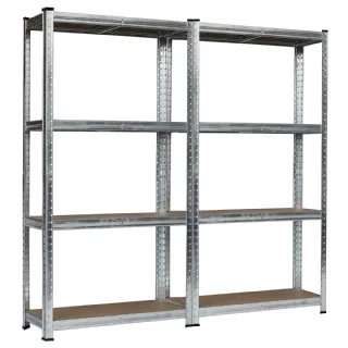 Étagère 4 plateaux 160x80x40 cm 2 pièces