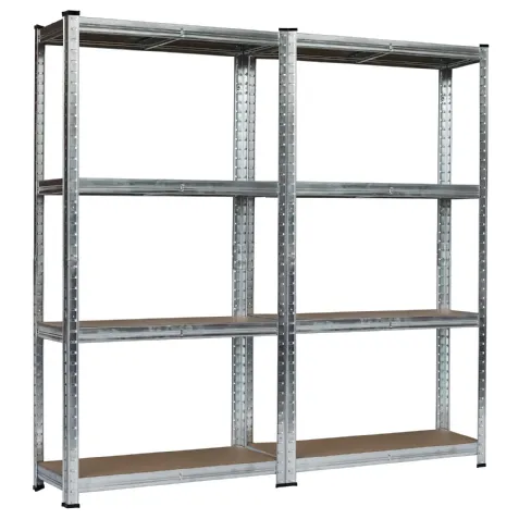 Étagère 4 plateaux 160x80x40 cm 2 pièces