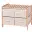 Meuble étagères bois 2x2 tiroirs tissu (59x28x50.5cm)