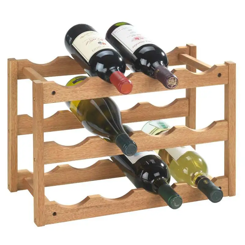 Étagère à bois à bouteille 12 compartiments