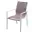 Fauteuil victoria alu et textilène taupe