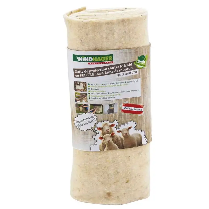 Feutre laine mouton 0.5x2m naturel