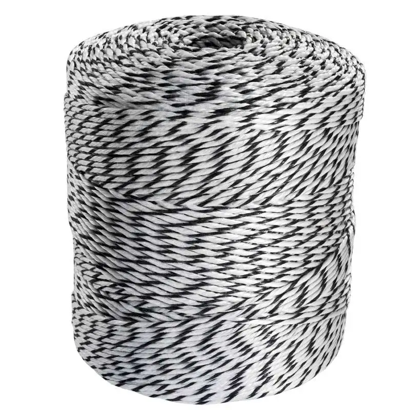 Ficelle 3 brins blanc et noir 450m