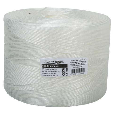 Ficelle horticole blanche (bobine de 1700m) Werkapro