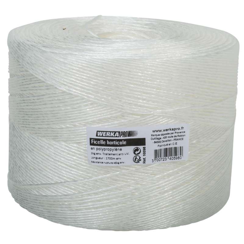 Ficelle horticole blanche (bobine de 1700m) Werkapro