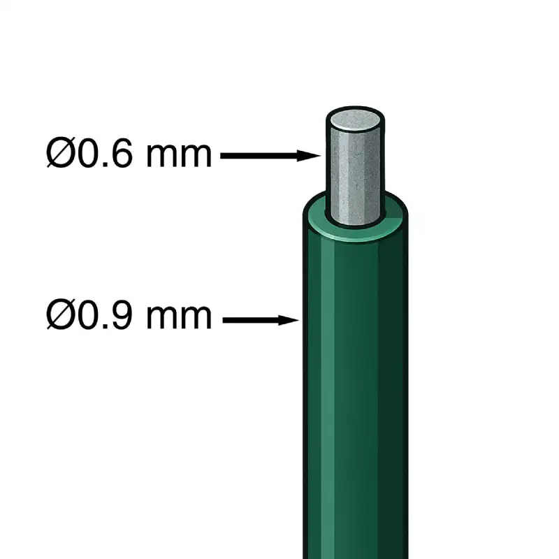 Fil de fer plastifié vert avec support (50m) Werka Pro 