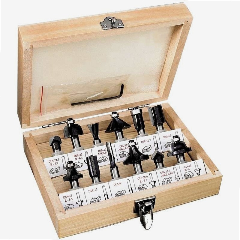 Coffret de 6 fraises à bois 6mm BOSCH Coffret de 6 fraises à bois 6mm BOSCH