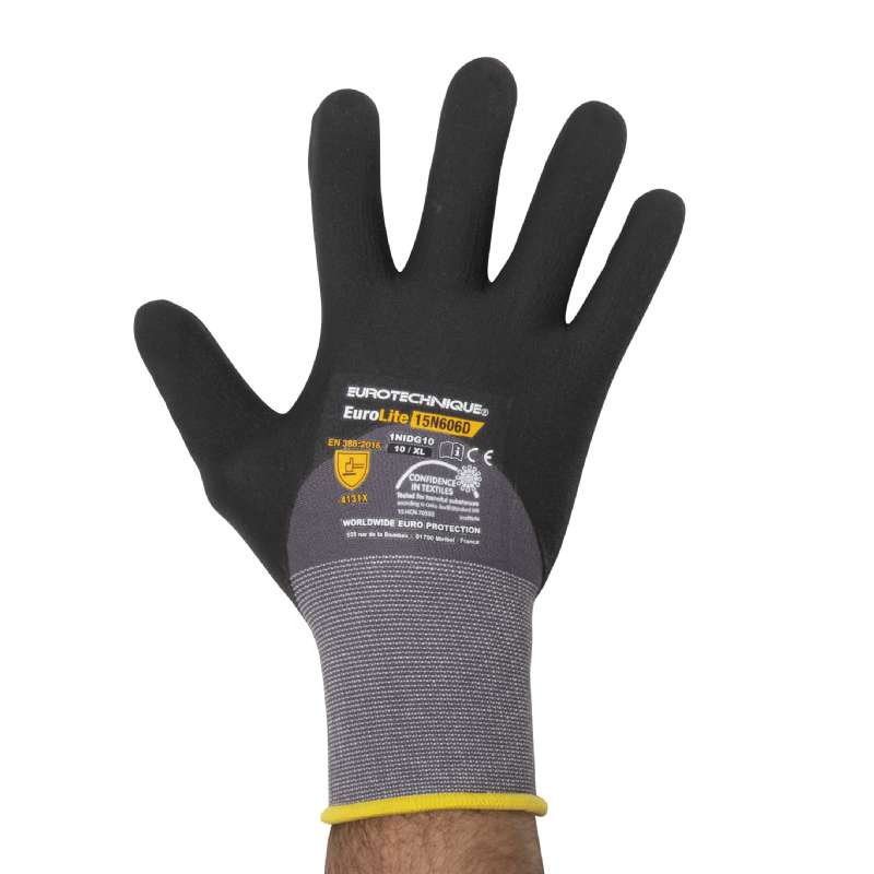 Gants de manutention noir - Euro technique - 5,99€ Gants de manutention noir