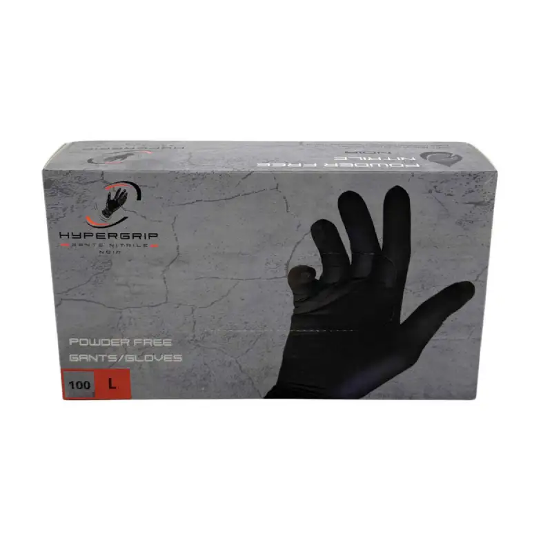 Gants de Protection Jetables en Nitrile - Noir