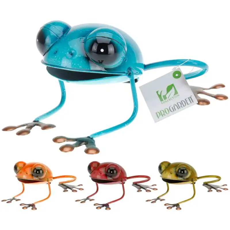 Grenouille en métal déco 12x5x22cm