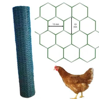 Grillage plastifié mailles hexagonales de 13mm WERKA PRO