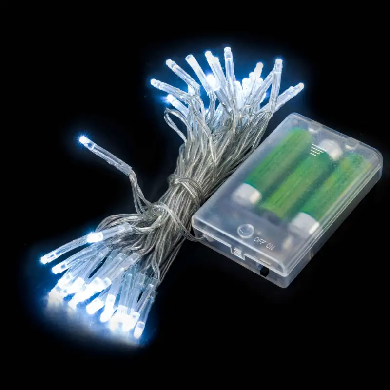 Guirlande de noel 50 led blanches 5mètre