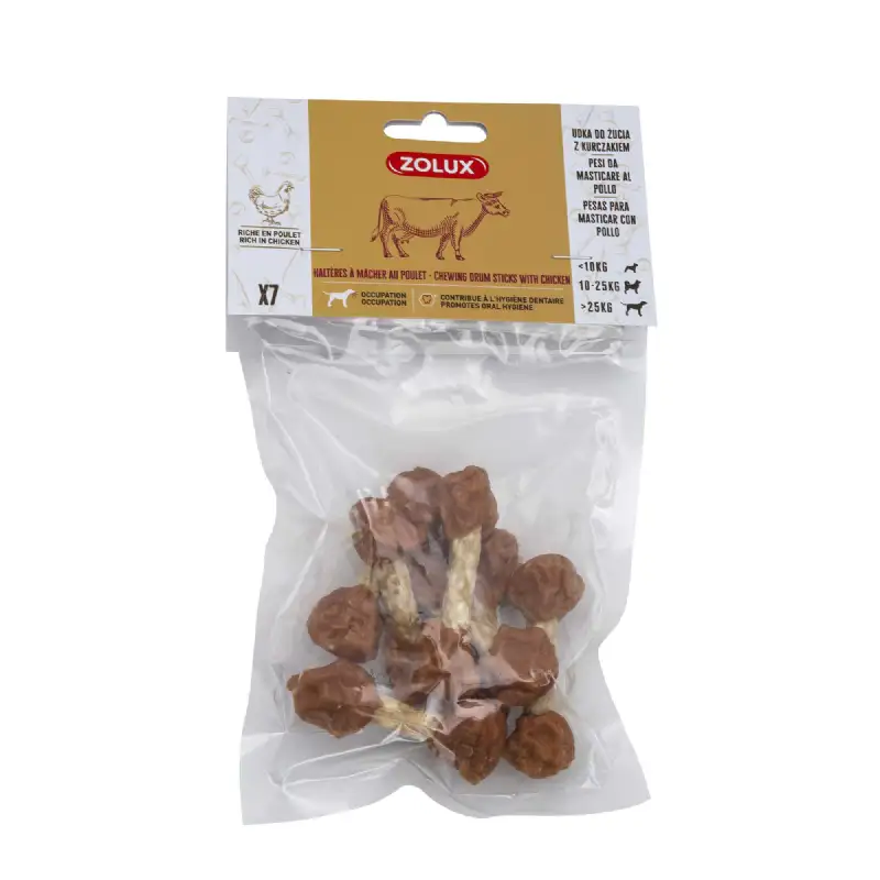 Haltères à mâcher au poulet (7 pcs) - Zolux
