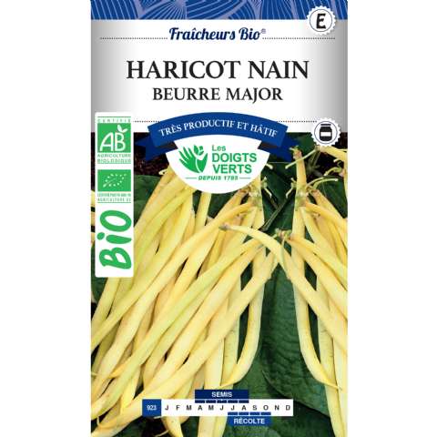 Graines haricot beurre major BIO Les Doigts Verts - Les doigts verts - 6,49€ Graines haricot beurre major BIO Les Doigts Verts
