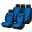 Housse auto bleue universelle 9 pcs
