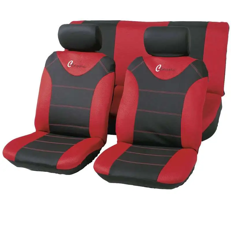 Housse auto classic rouge et noir