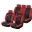 Housse auto rouge 9 pcs universel