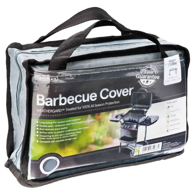 Housse barbecue 122x90cm renforcée grise