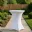 Housse nappe blanche WERKA PRO pour table mange debout ronde (ø80cm)