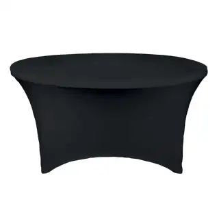 Housse de table ronde noire - WERKA PRO