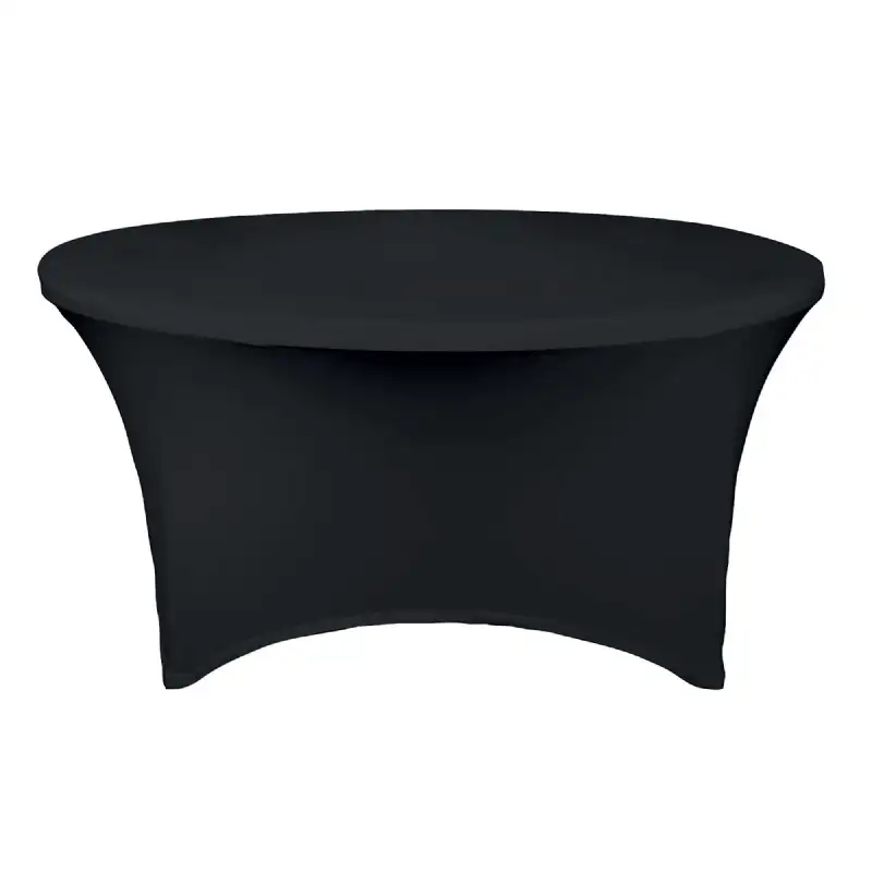 Housse de table ronde noire - WERKA PRO