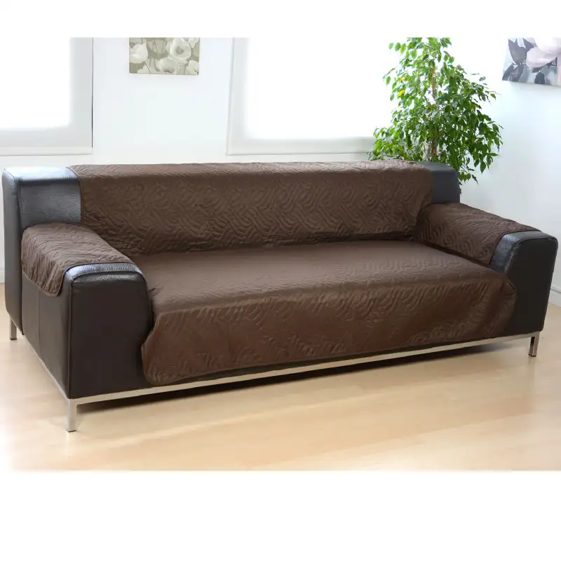 Housse de protection réversible pour canapé de 3 places