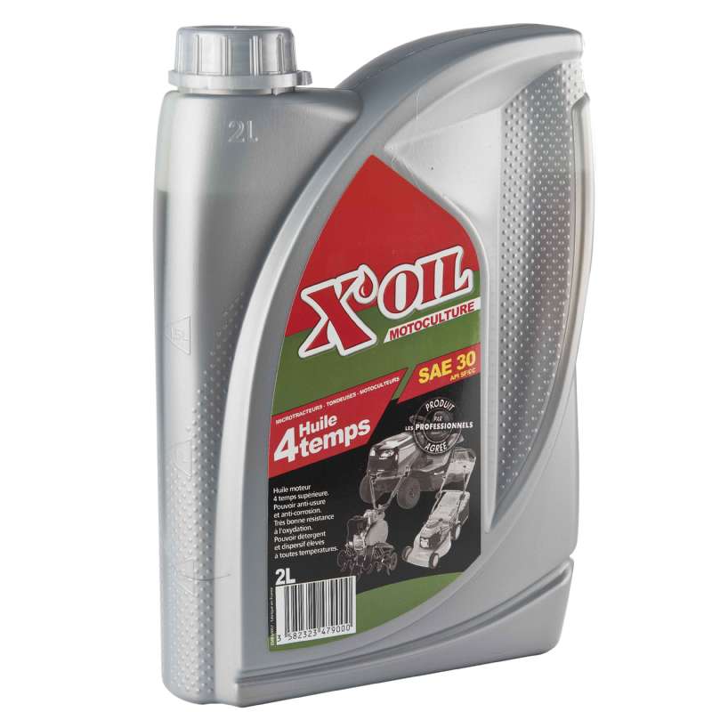 Huile moteur 4 temps 2L X'OIL 10W40 Pièces Tracteur Tondeuse