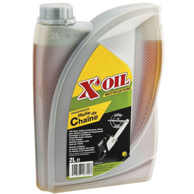 Huile de chaîne de tronçonneuse X'OIL 2 litres