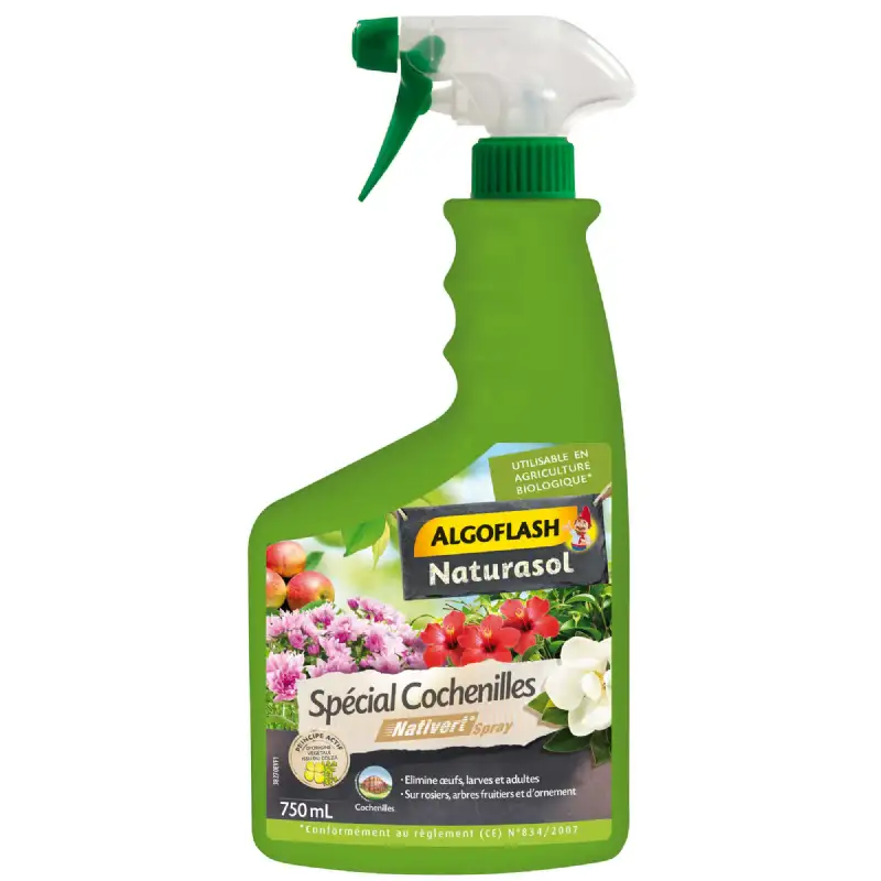 Insecticide prêt à l'emploi spécial cochenilles - ALGOFLASH 750 ml