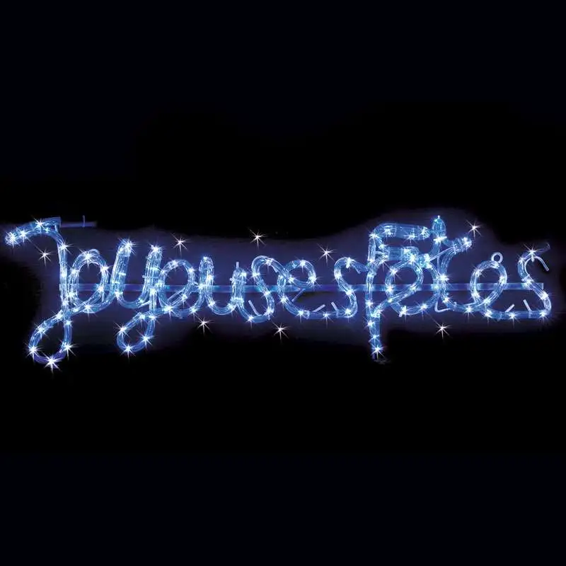 Joyeuses fêtes 100cm 112 LED bleu