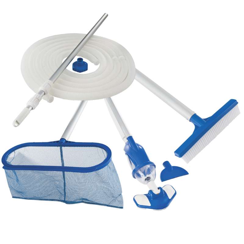Nettoyage et accessoires pour piscine INTEX Kit de nettoyage Deluxe Bleu  33x10,8x50,8 cm 156650