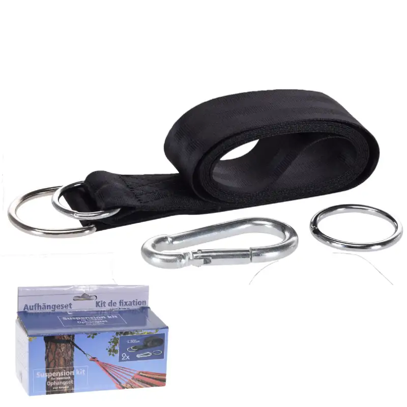Kit fixation hamac & balançoire 2m x 5cm (2 pcs)