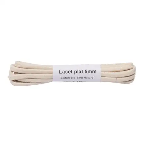 Lacet plat en coton bio 5mm  WERKA PRO