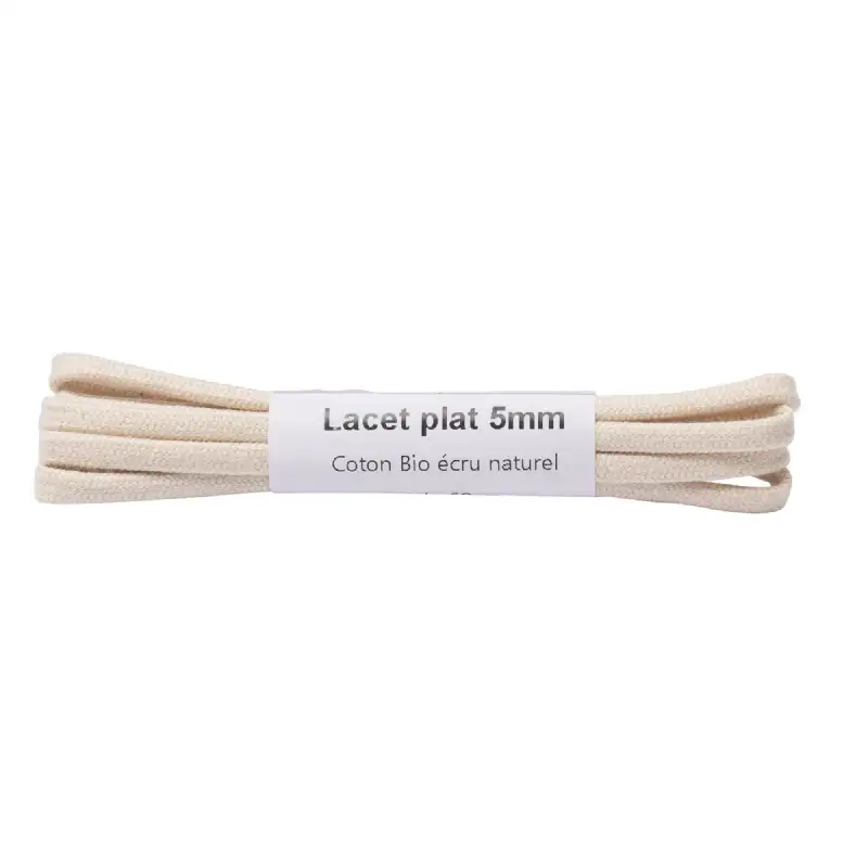 Lacet plat en coton bio 5mm WERKA PRO