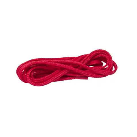 Lacet plat 5mm en polyester recyclé rouge