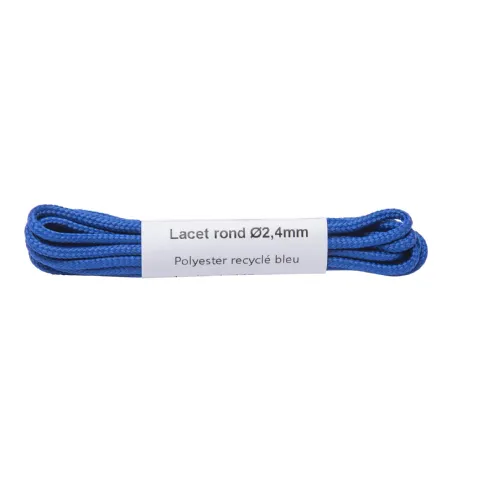 Lacet rond bleu 100 % coton bio WERKA PRO