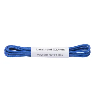 Lacet rond bleu 100 % coton bio WERKA PRO