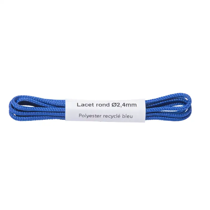 Lacet rond bleu 100 % coton bio WERKA PRO