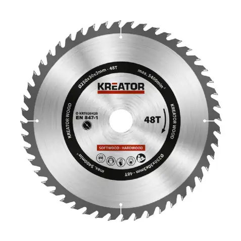 Lame circulaire à carbure 250mm 48dents