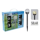 Lampe Boule Solaire Inox (5 pièces) - ProGarden 