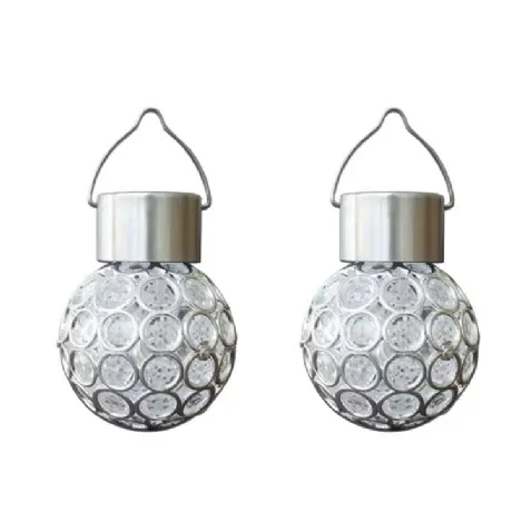 Lampe boule solaire couleur 2 pièces WERKAPRO