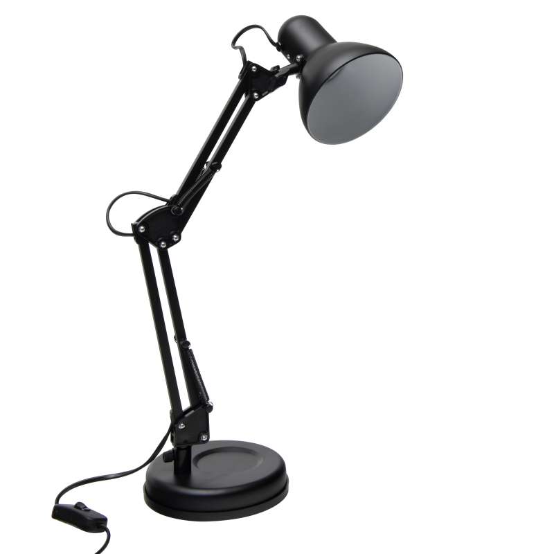Lampe de bureau flexible noire