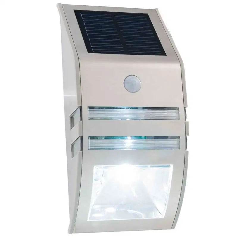 Lampe d'entrée solaire à LED inox