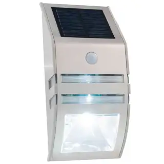 Lampe d'entrée solaire Led inox détecteur de mouvement 