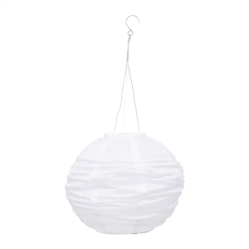 Lampion à suspendre solaire blanc (ø28cm)
