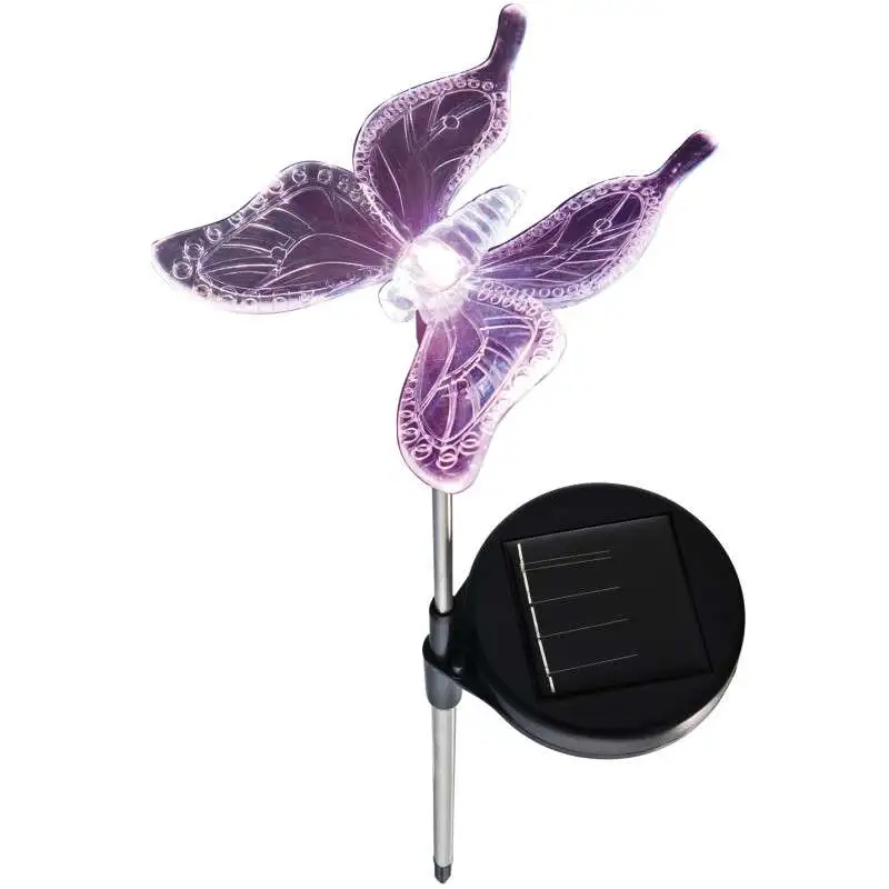 Lampe solaire de couleur papillon