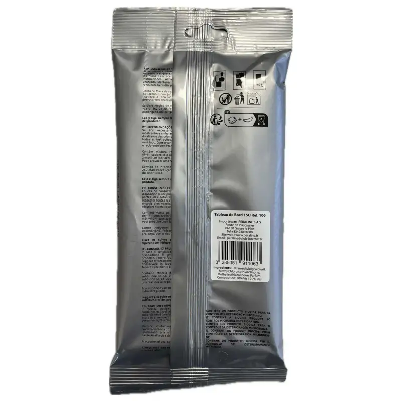 Lingettes Nettoyantes pour Tableau de Bord et Plastique Intérieur Autos - PERALINE