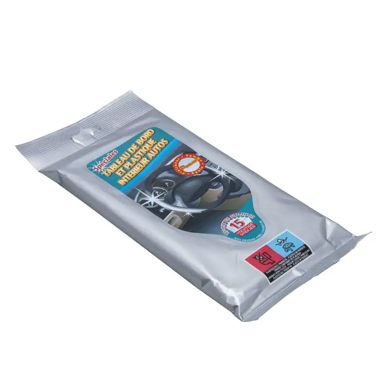 Lingettes Nettoyantes pour Tableau de Bord et Plastique Intérieur Autos - PERALINE