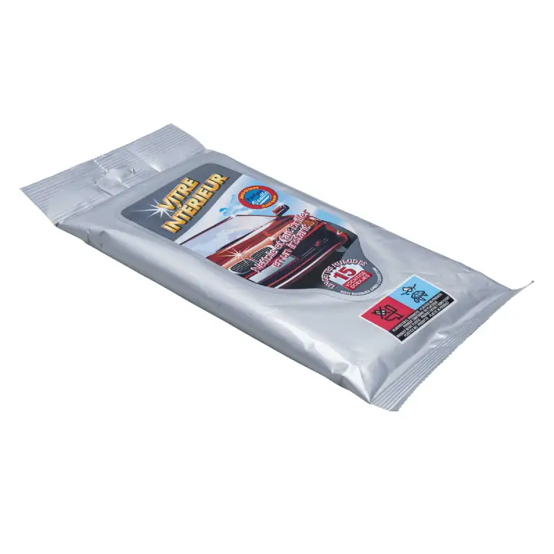 Lingettes Nettoyantes Vitres Intérieures Peraline - 15 Lingettes